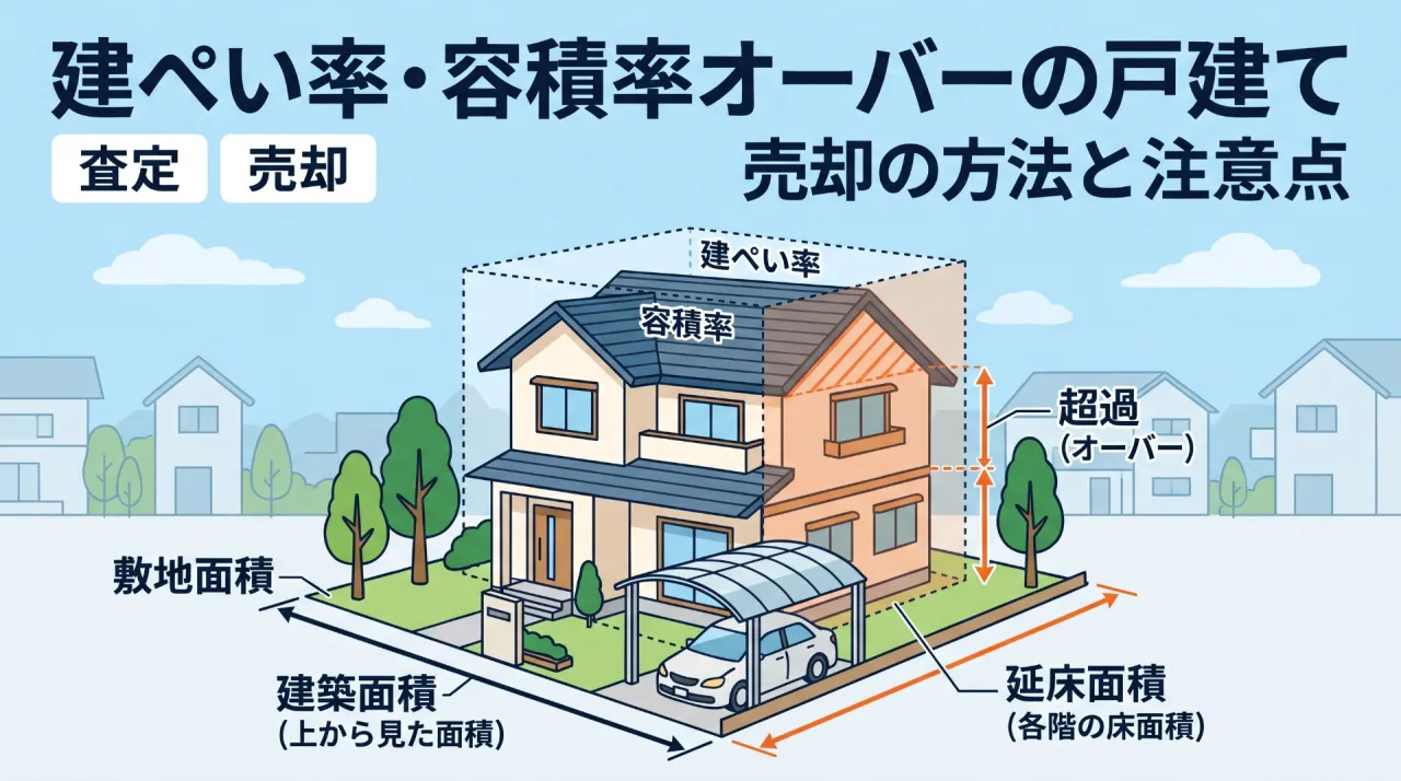 「建ぺい率・容積率オーバー」の戸建てを売却する方法と注意点